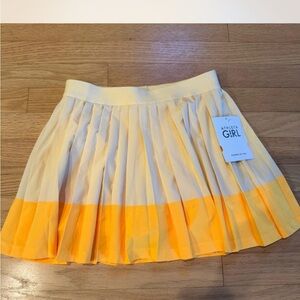 Athleta Girl Yellow and Cream Skater Skirt